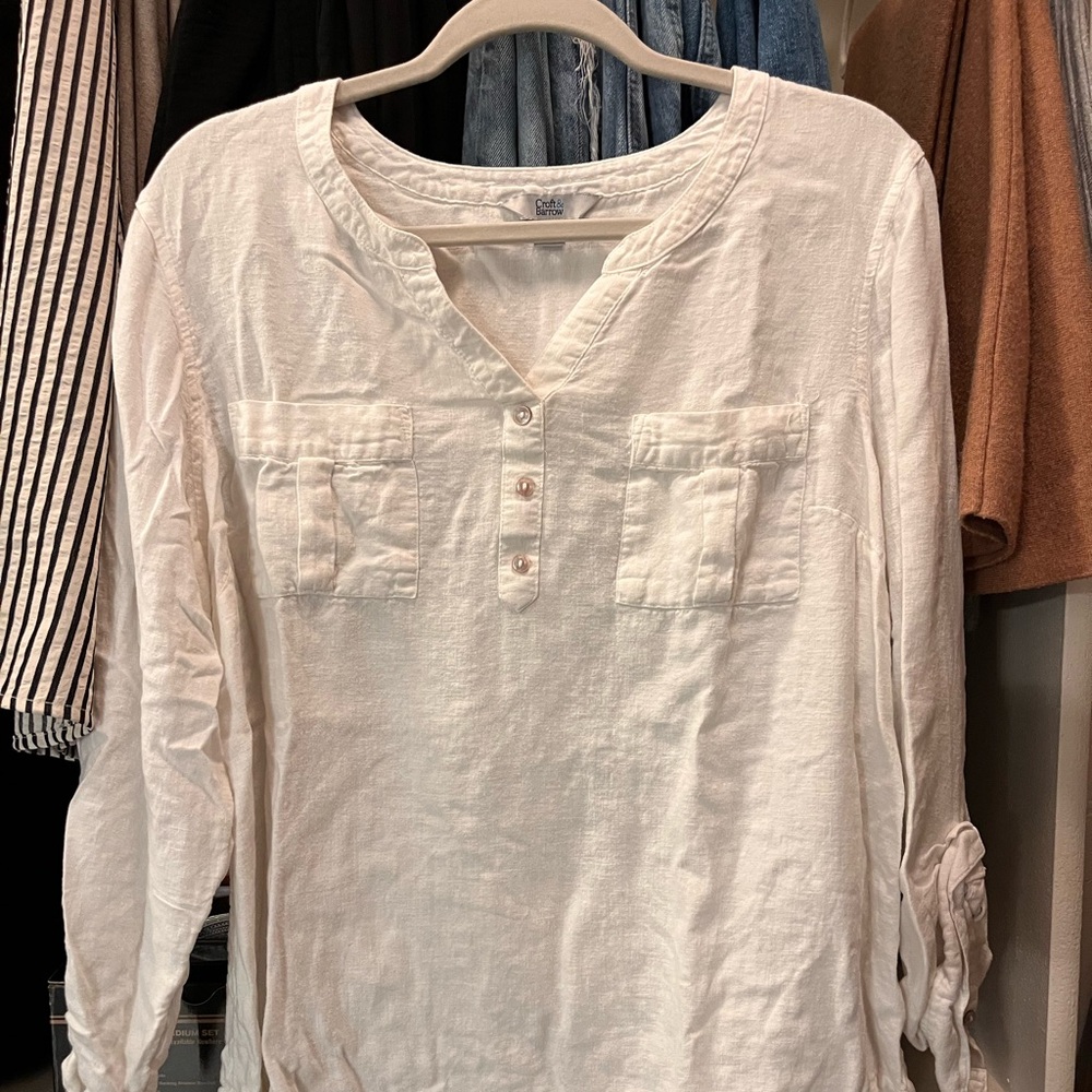 Croft & Barrow Cream Blouse